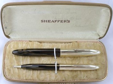 Huge Sheaffer Crest Oversize Lifetime Fountain Pen Set Vacumatic