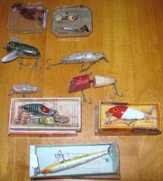 Large Vintage Lot Heddon Fishing Lures