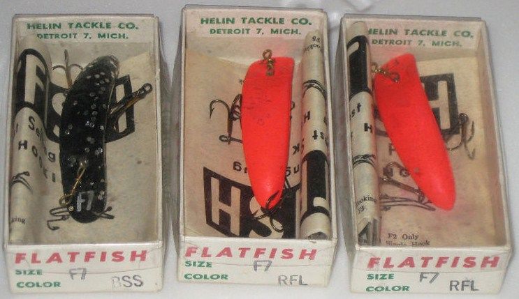 Lot of 3 Helin Flatfish F7 BSS Plastic Crankbait Lot of 3 Helin Flatfish F7 BSS Plastic Crankbait