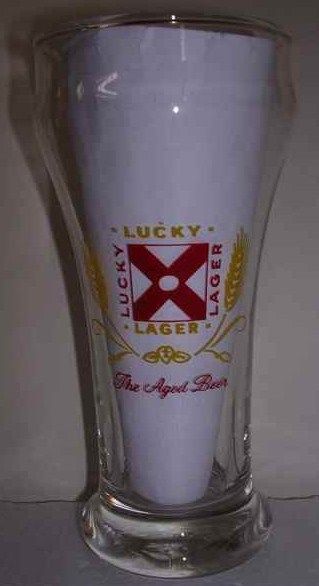 Lucky Lager Vintage Beer Glass