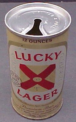Lucky Lager 60's Zip Top Beer Can General Brewing