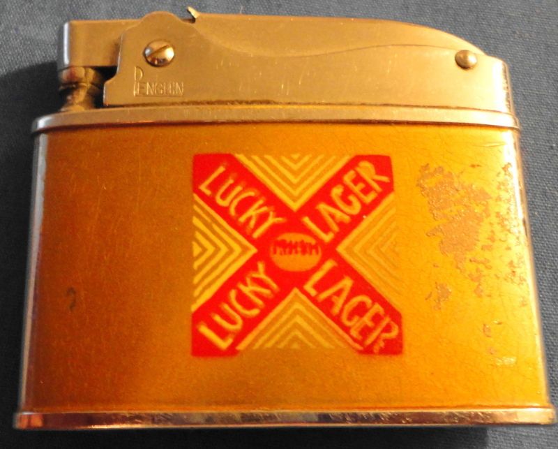 Lucky Lager Beer Lighter made by Penguin