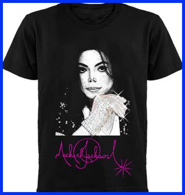 Michael Jackson Forever Retro Shirt with Glitter Glove