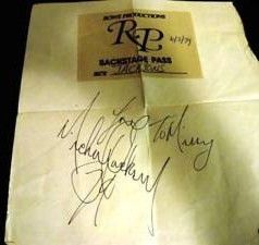 Michael Jackson Signed Autograph 1979 Back Stage Pass