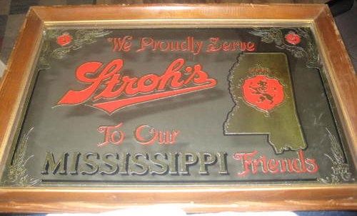 Mississippi Strohs Beer State Mirror