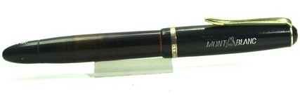 Montblanc No 342G Flat top Black Piston Fountain Pen