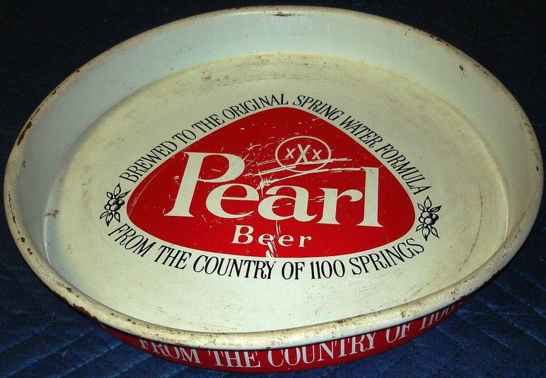 Metal Pearl Beer Tray