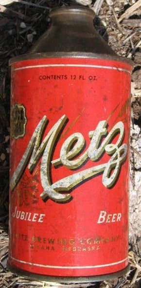 Metz Cone Top Beer Can Omaha, Nebraska