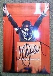 Michael Jackson Signed 4X6 Photo with COA Autograph
