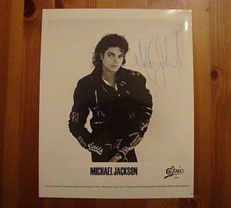 Michael Jackson signed framed autograph picture