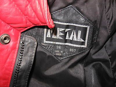 TMichael Jackson Thriller style red black leather jacket