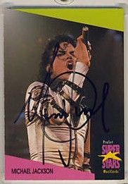 Michael Jackson autograph card