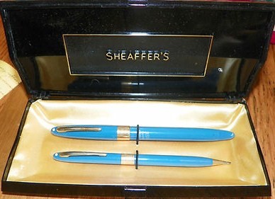 NOS Sheaffer's Statesman White Dot Fountain Pen/Pencil Set