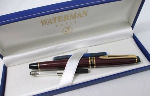 NOS Vintage Waterman Expert II Burgundy Lacquer Fountain Pen NOS Vintage Waterman Expert II Burgundy Lacquer Fountain Pen