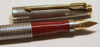 Parker 75 Sterling Silver Cisele Fountain Pen Maroon Parker 75 Sterling Silver Cisele Fountain Pen Maroon