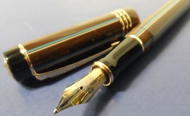 Parker Duofold Fountain Pen International Chocolate Pinstripe