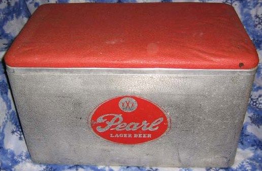 Pearl Beer Old Metal Ice Chest Pearl Beer Old Metal Ice Chest