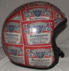Rare Vintage Budweiser Motorcycle Helmet