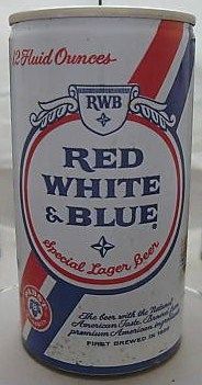 Red White & Blue Flat Top Steel Can Pabst Brewing Wisconsin