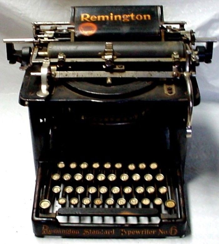Remington No 6 Typewriter w Glass Keys
