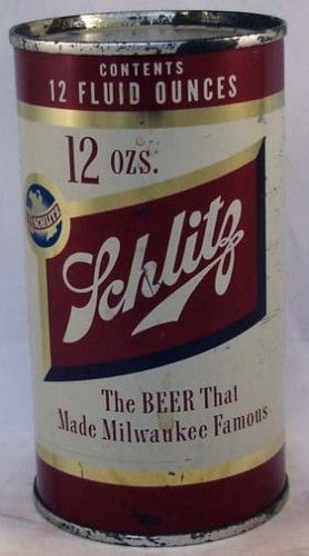Schlitz Beer 1954 Milwaukee Flat Top Can