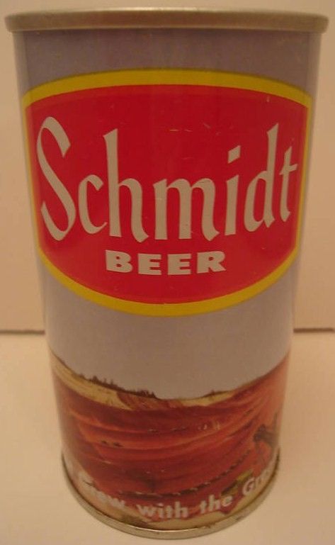 Schmidt Bear Straight Steel Yellow Beer Can