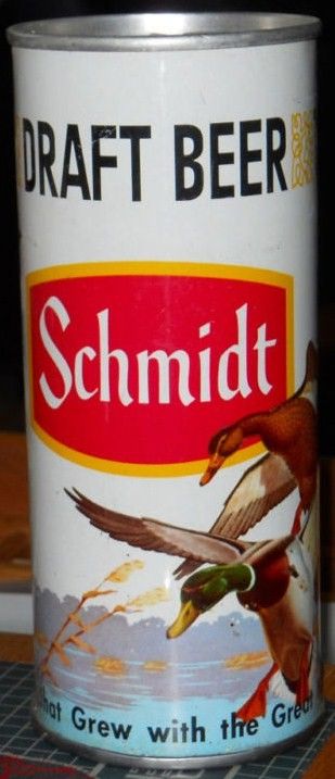 Schmidt Draft Beer Mallards Scene 16 ounce Zip top Can