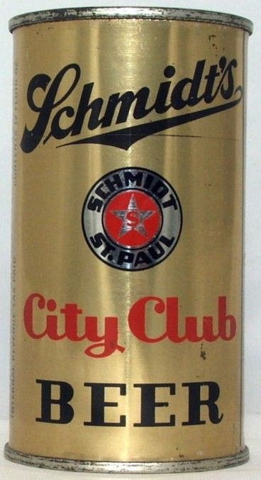 Schmidt's City Club Flat Top Beer Can IRTP