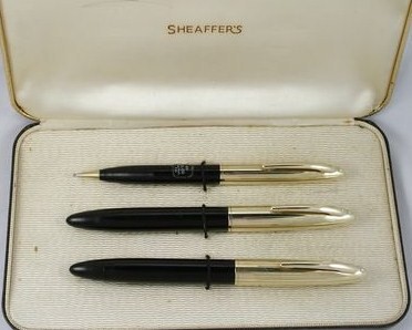 Sheaffer Crest Fountain Pen Set 3 piece w/Case Sheaffer Crest Fountain Pen Set 3 piece w/Case