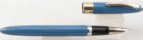 Sheaffer Snorkel Statesman Blue & Gold Fountain Pen 1950s
