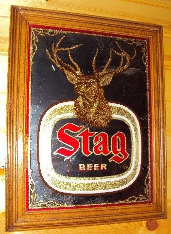Stag Beer Bar Sign Mirror