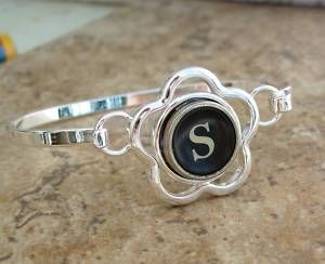 Typewriter Cuff Bracelet 
"S"