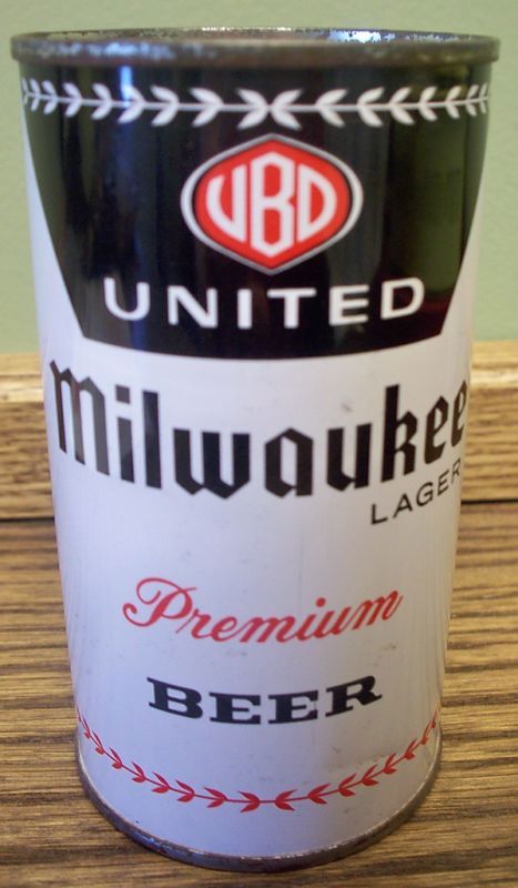 United Milwaukee Flat Top Beer Can