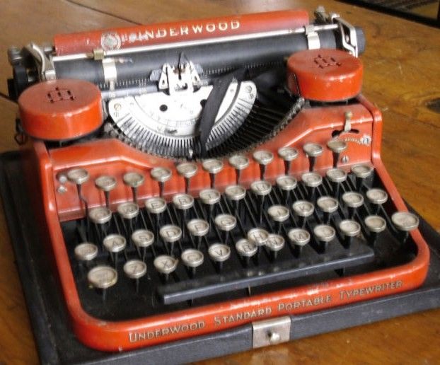 Underwood Standard Portable Typewriter Orange