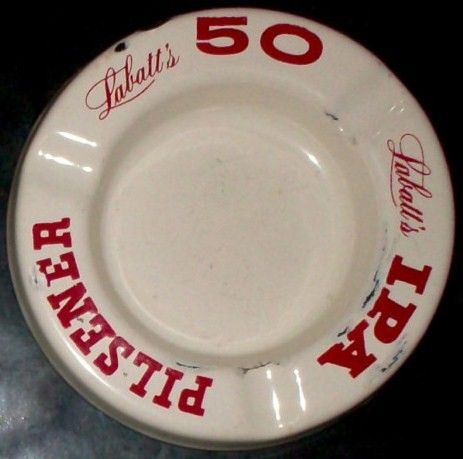Vintage 1930 Labatt's Porcelain Beer Ashtray Vintage 1930 Labatt's 50 IPA Porcelain Beer Ashtray