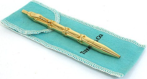 Designer Luxury Bamboo 14K Yellow Gold Motif Tiffany & Co Designer Luxury Bamboo 14K Yellow Gold Motif Tiffany & Co