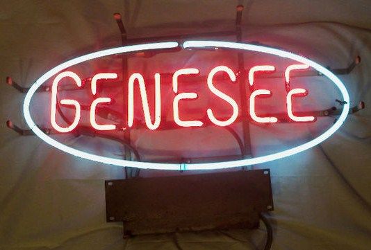 neon genny beer sign