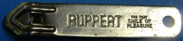 Vintage jacob Ruppert Beer Can Bottle Opener NY Smile
