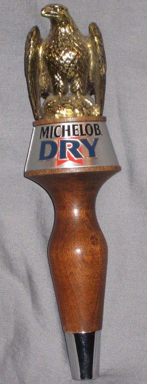 Vintage Michelob Dry Oak Wood Beer Tap Handle