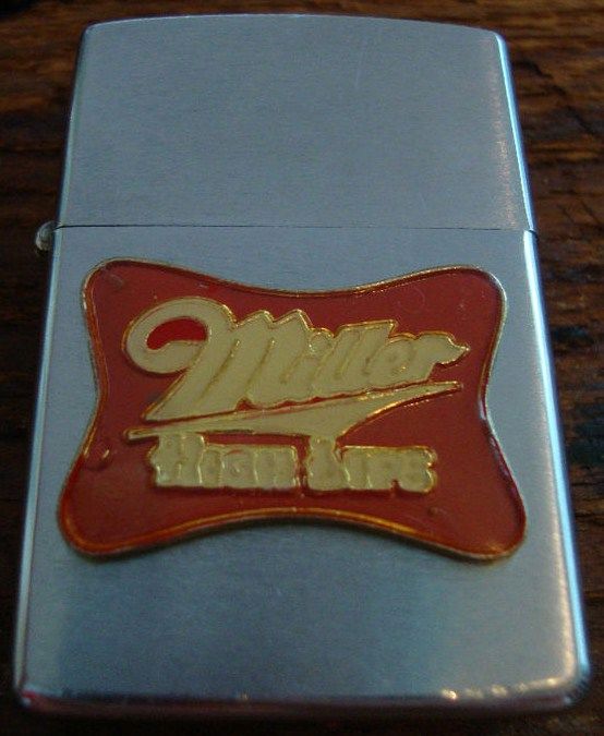 Vintage Miller High Life Beer Zippo Lighter 1973