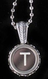 Vintage Typewriter Key Necklace T