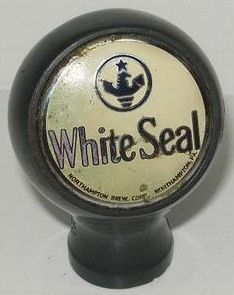 White Seal Ball Knob Beer Tap Handle White Seal Ball Knob Beer Tap Handle