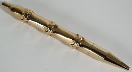 Vintage 14K GOLD Tiffany & Co Bamboo Ball Point Pen 20.3 grams Solid 2925 Vintage 14K GOLD Tiffany & Co Bamboo Ball Point Pen 20.3 grams Solid 2925
