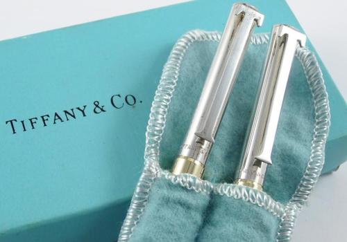 Vintage 20th Century Tiffany & Co Sterling Silver 14K Gold Mint Pen Set Vintage 20th Century Tiffany & Co Sterling Silver 14K Gold Mint Pen Set