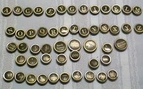 Vintage 52 LC Smith Typewriter Keys