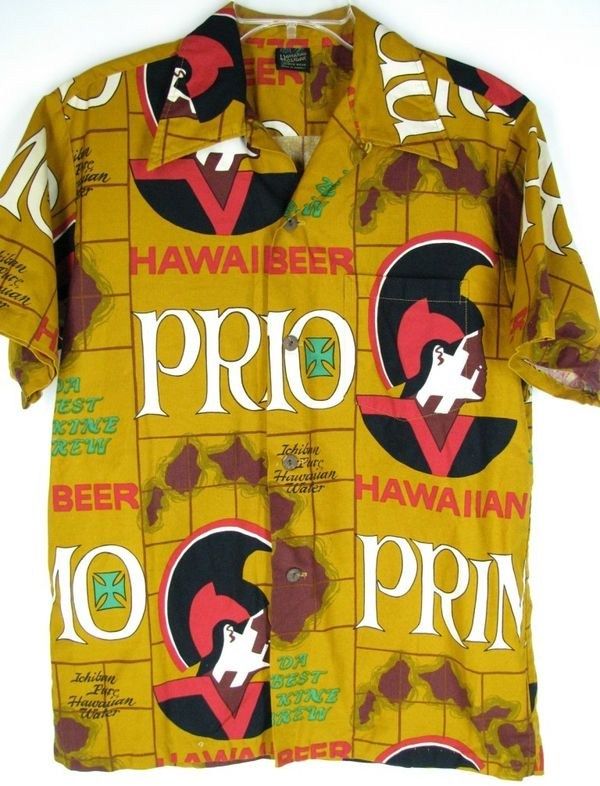 Vintage 1960s Primo Beer Aloha Hawaiian Shirt Ichiban