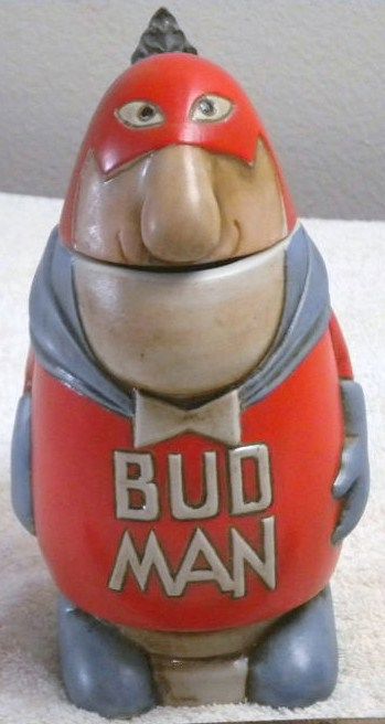 Vintage Bud Man Budweiser Stein Mug Original 1975