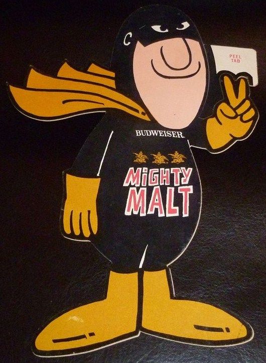 Vintage Bud Man Mighty Malk Sticker Peace Vintage Bud Man Mighty Malk Sticker Peace
