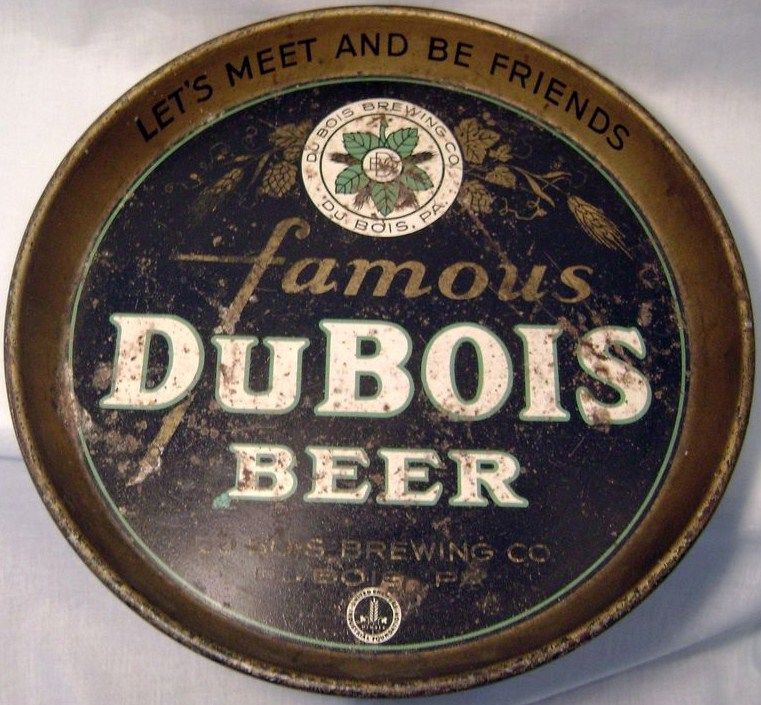 Vintage Budweiser DuBois Brewing Company Beer Tray Export