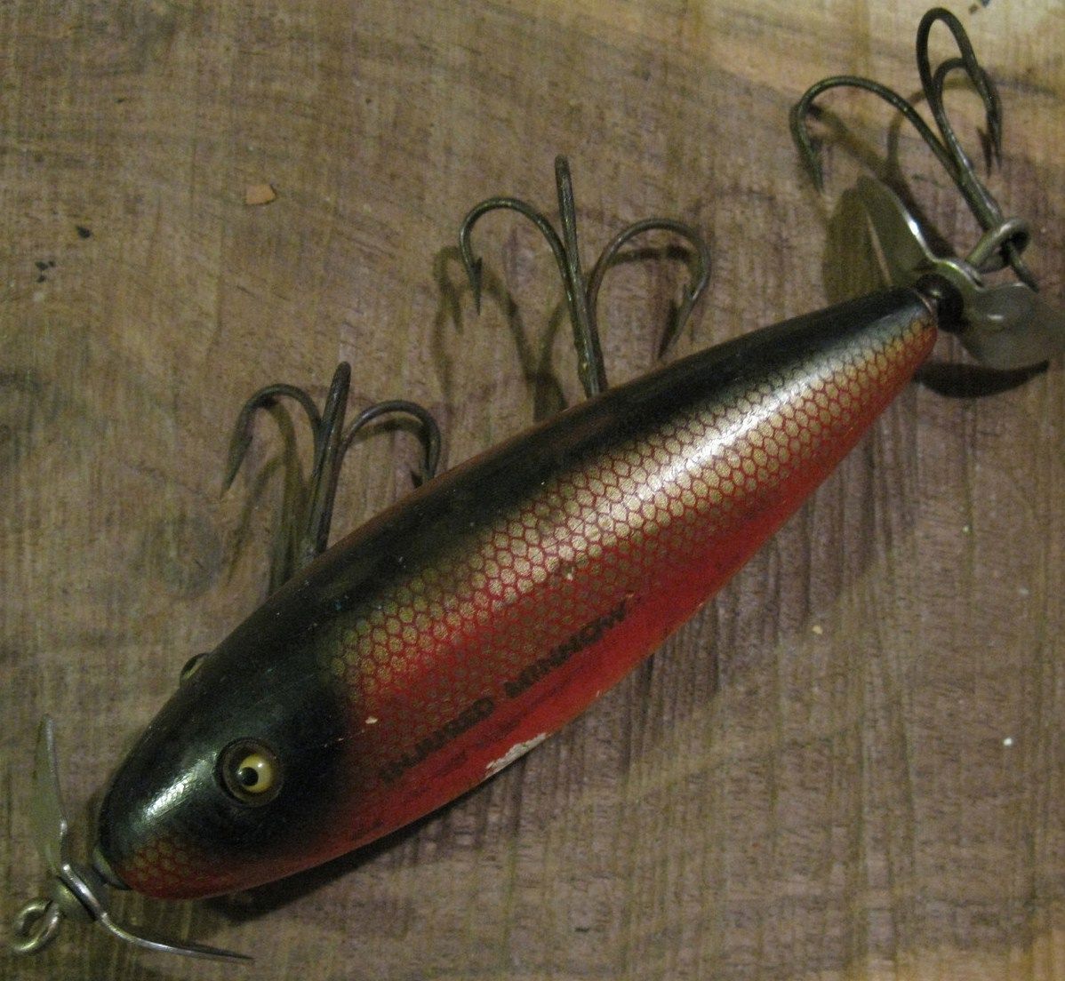 Vintage Creek Chub Injured Minnow Wood Fishing Lure